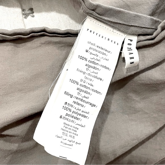 Pottery Barn Velvet Tufted
Quilted Euro 2/Shams  Dark Smoke Gray - Picture 10 of 12